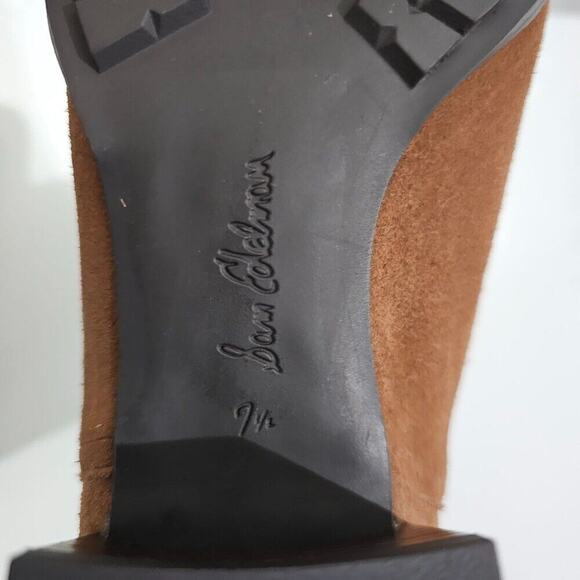 Sam Edelman Kaiti Zip Ankle Bootie Womens 7.5 Brown Suede Low Heel Western NEW - Picture 12 of 13